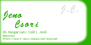 jeno csori business card