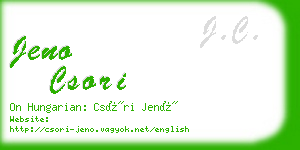 jeno csori business card